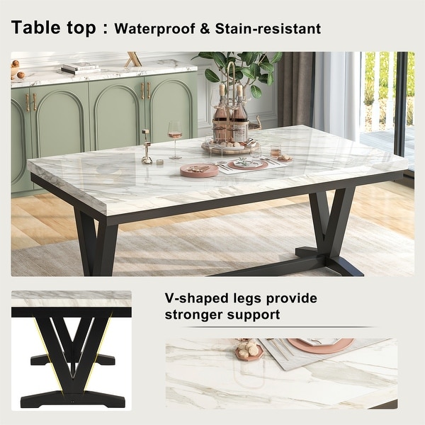 Marble table set best sale