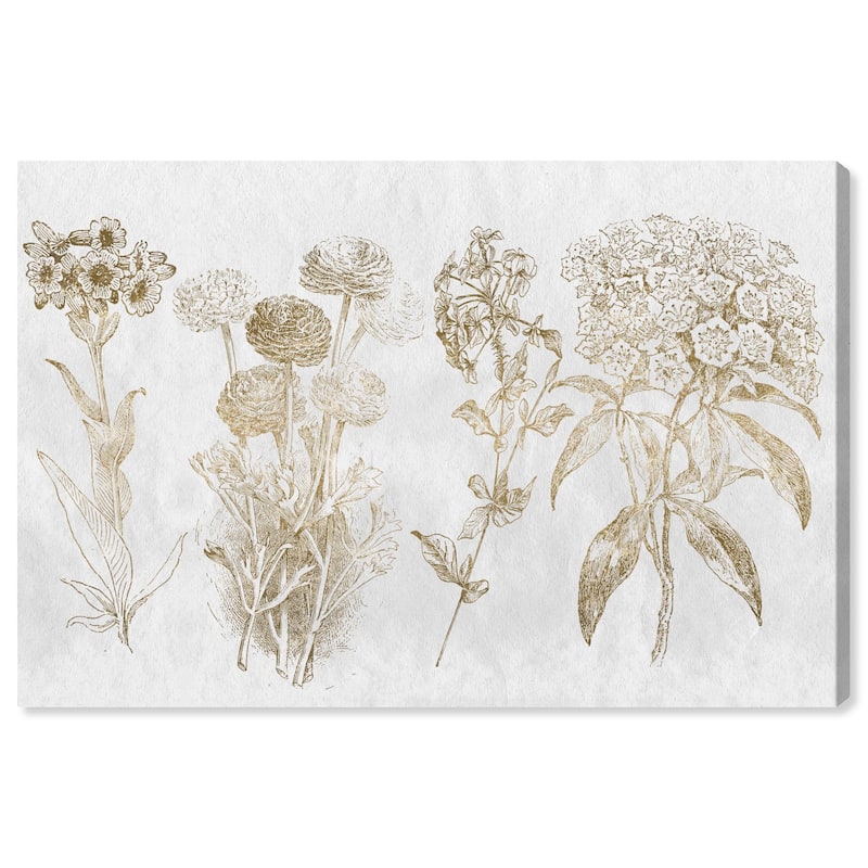 Floral Selection Quad Canvas by Art Remedy, Gallery Wrapped - 45" x 30"