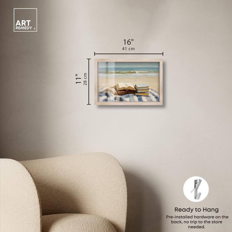 Beach Reading Shadowbox by Art Remedy