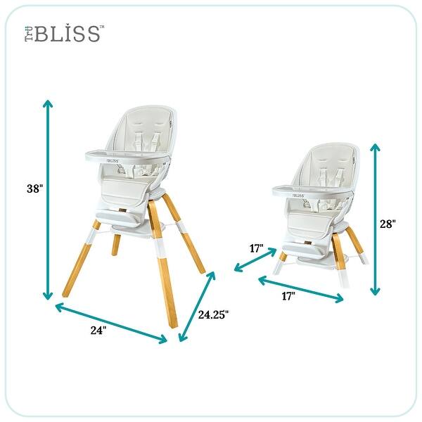 TruBliss 2-in-1 Turn-A-Tot High Chair with 360° Swivel