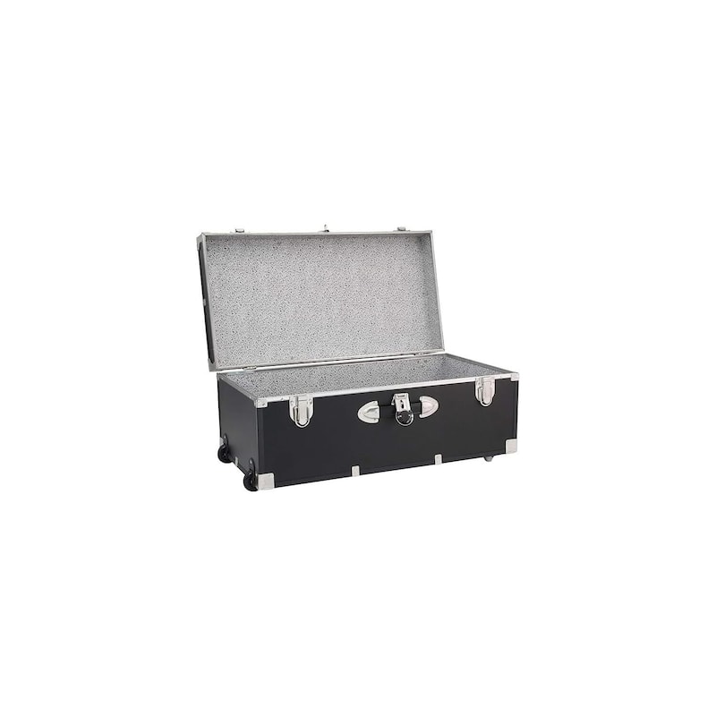 HomeStock Lockable Under Bed Storage Trunk - Heavy Duty Portable Footlocker for College Dorms & Camps with Secure Latch Closure