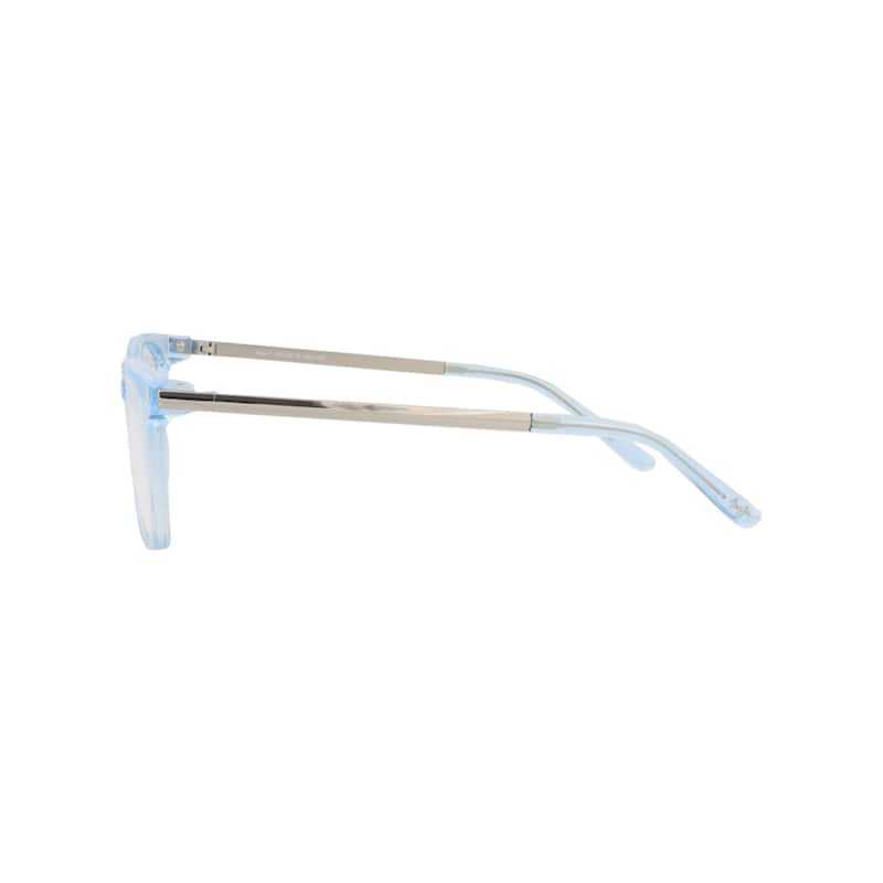 Maui Jim Square-Frame Acetate and Stainless Steel Optical Frames, Transparent Lens, Transparent Blue Frame