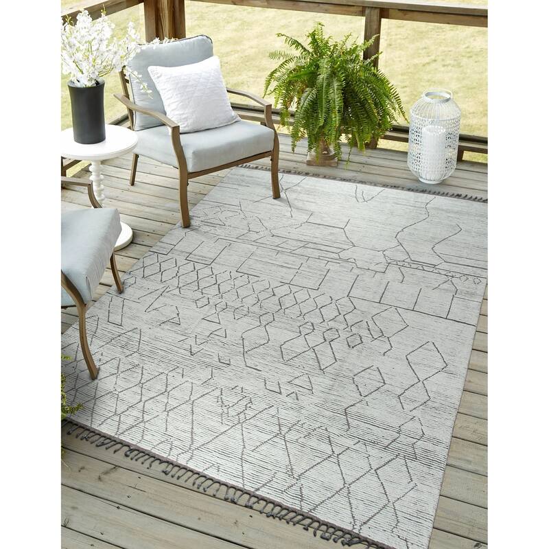Home Decor Beige Hand-Knotted Wool Contemporary Marrakech Handspun Area RugStylish and Durable Rug for Living Room, Bedroom, Off