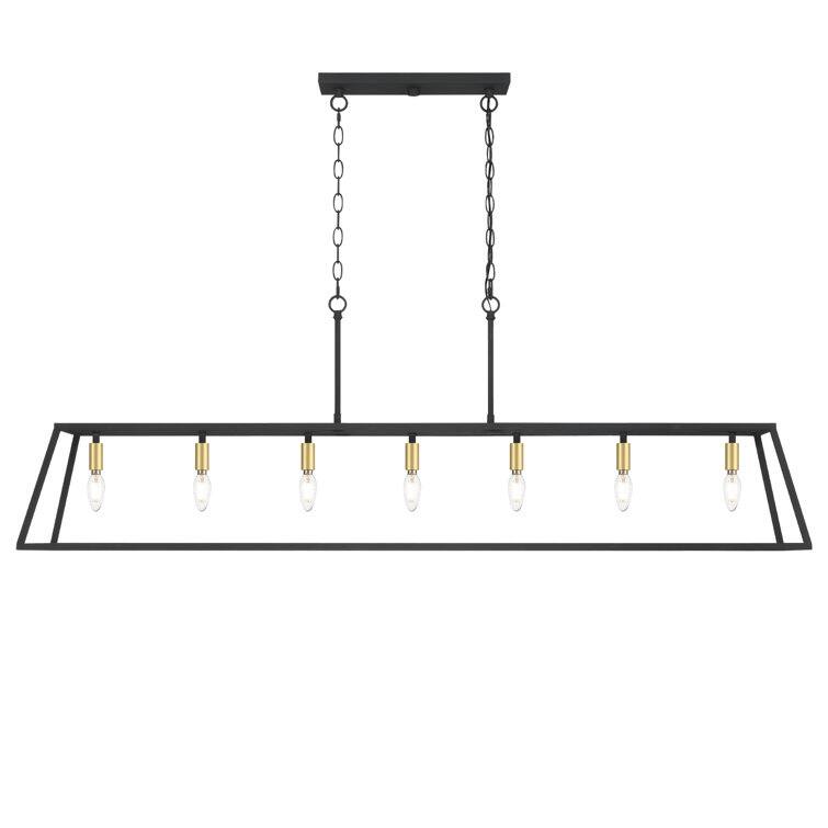 7-light Large Modern Farmhouse Kitchen Island Lighting - 55''