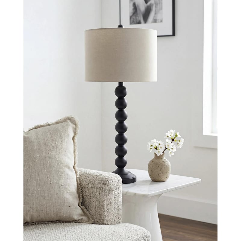 Livabliss Zelda Traditional Accent Table Lamp - Black