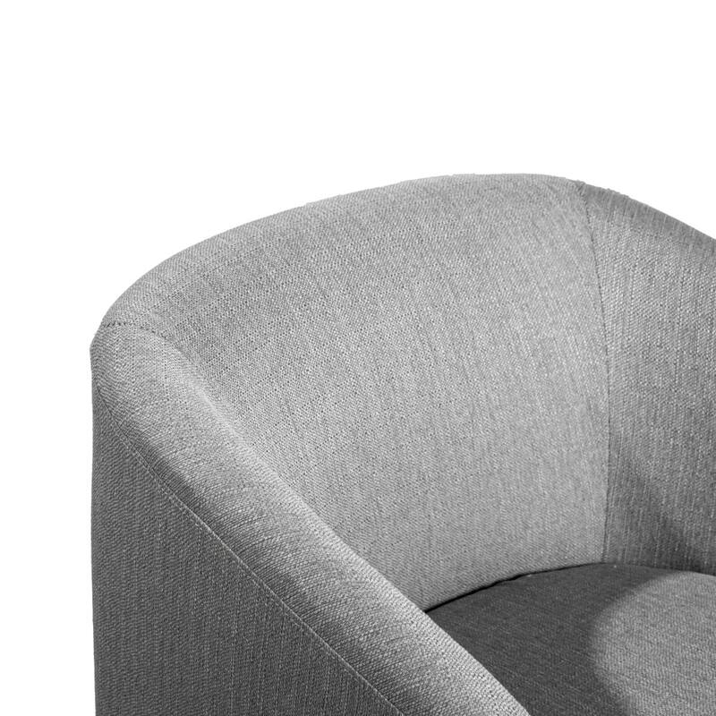 Traditional Club Style Accent Chair with 360° Swivel Metal Base