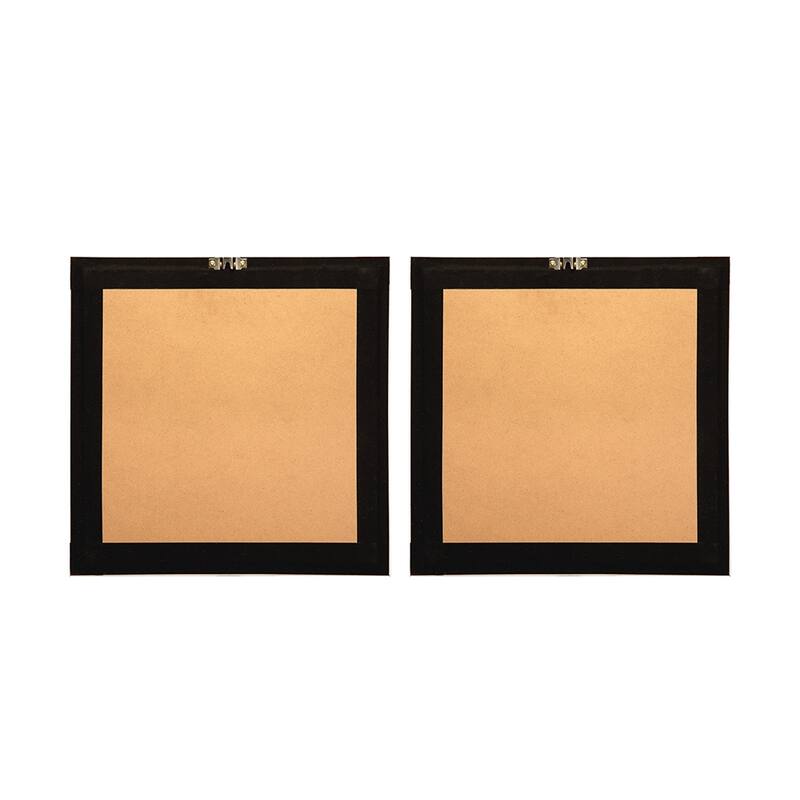 S/2 15.57x1.2x15.7" Shadow Box Wall Décor