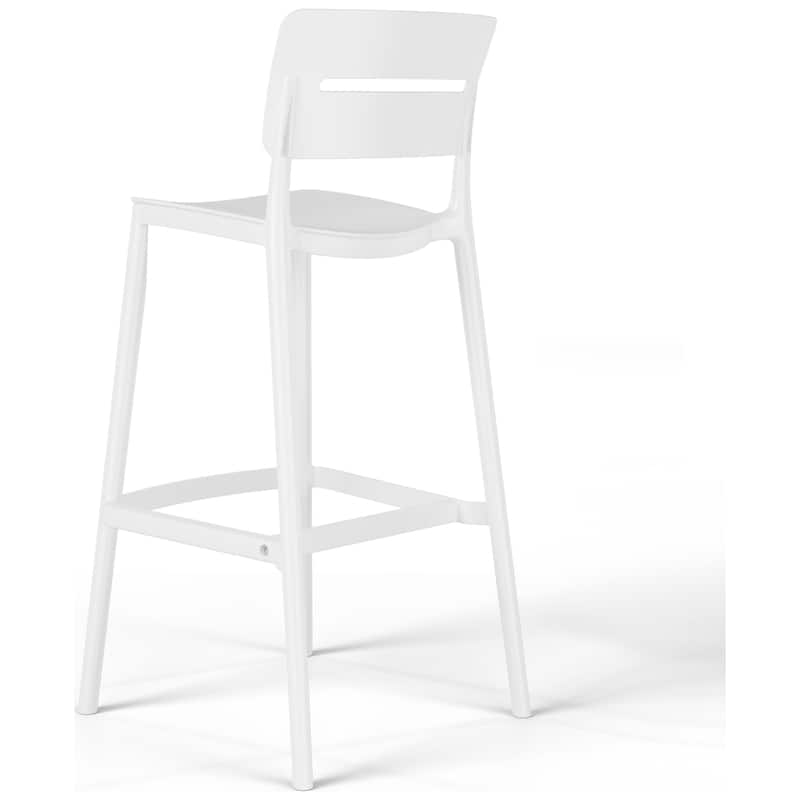 Frond and Form 29.5" Outdoor Patio Poly Plastic Bar Stool (Set of 2)