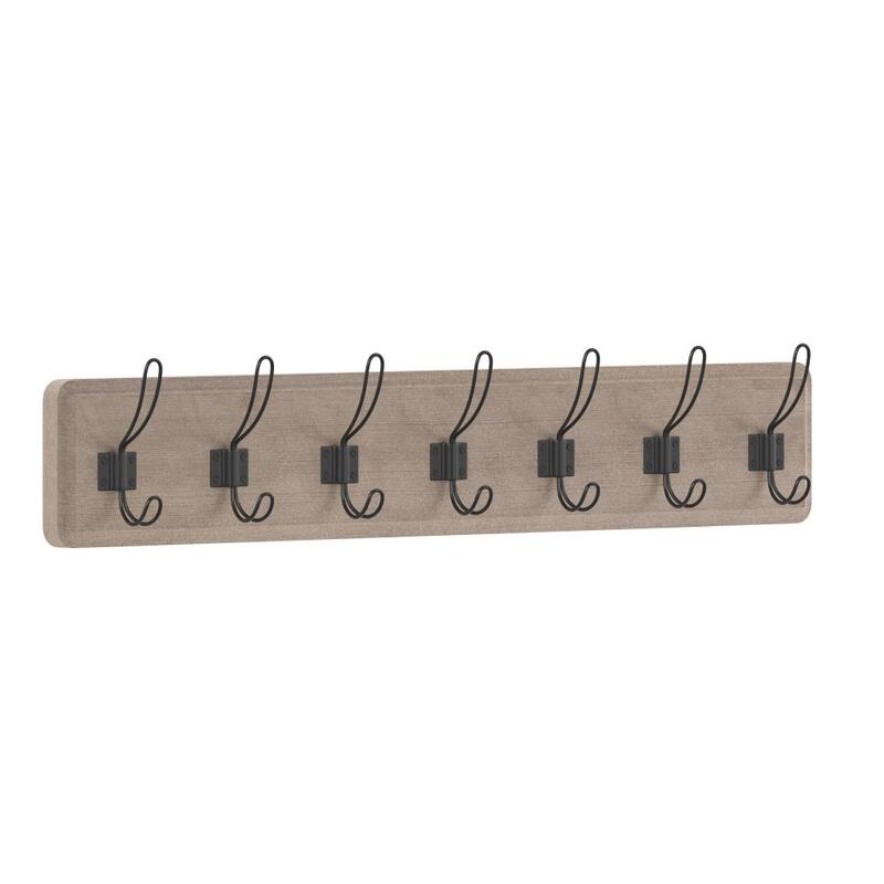 Wall Mounted Storage Rack with 7 Hooks