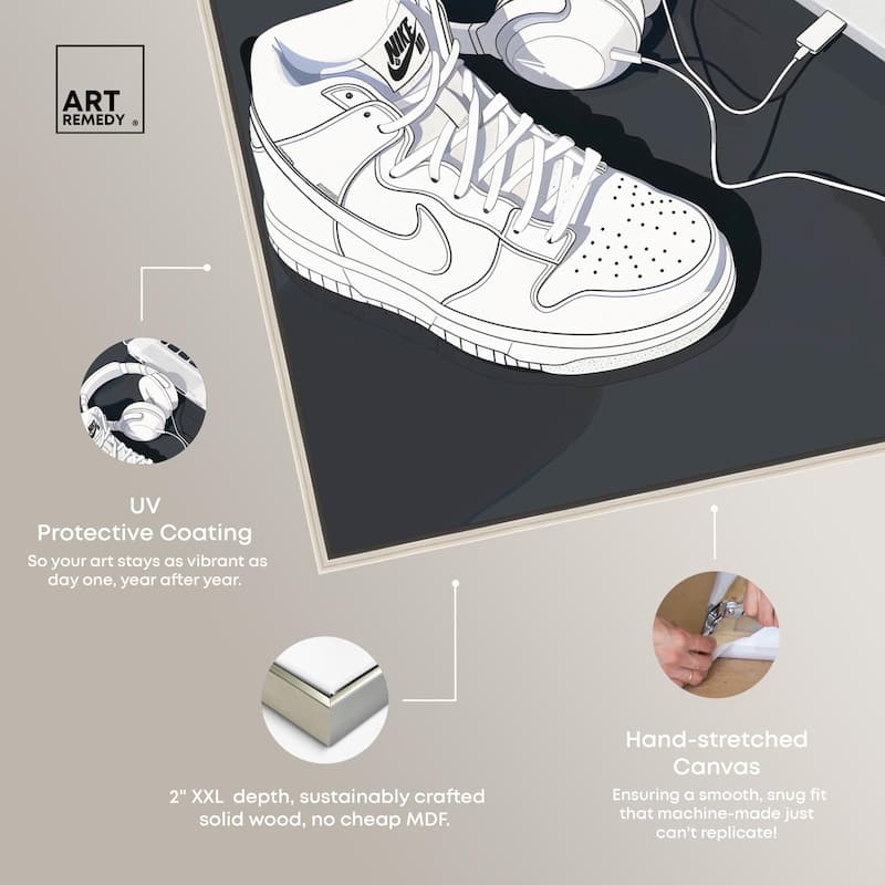 Laptop Sneaker Study Canvas by Art Remedy