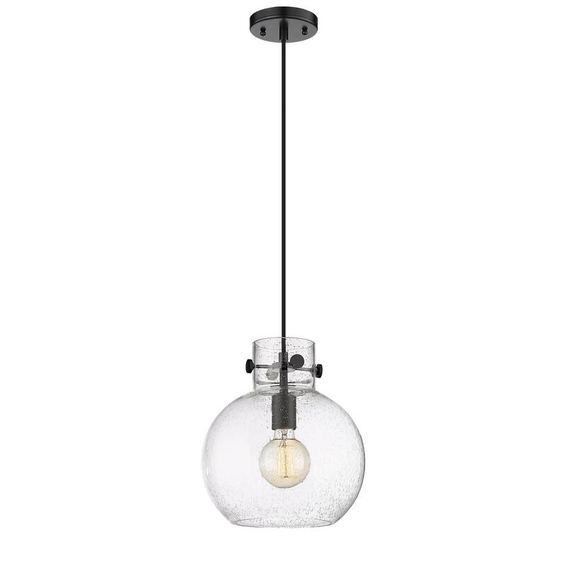 Innovations Lighting Newton Sphere - 1 Light 10" Cord Hung Pendant - Seedy/Matte Black