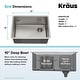 preview thumbnail 79 of 158, KRAUS Standart PRO Undermount Single Bowl Stainless Steel Kitchen Sink