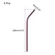 preview thumbnail 14 of 12, Reusable Metal Straws 4Pcs, Stainless Steel Bent Drinking Straw 10.5" Pink