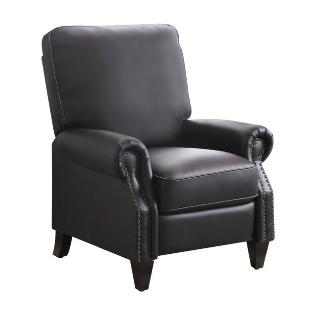 Abbyson Carla Bonded Leather Pushback Recliner Overstock 9557850