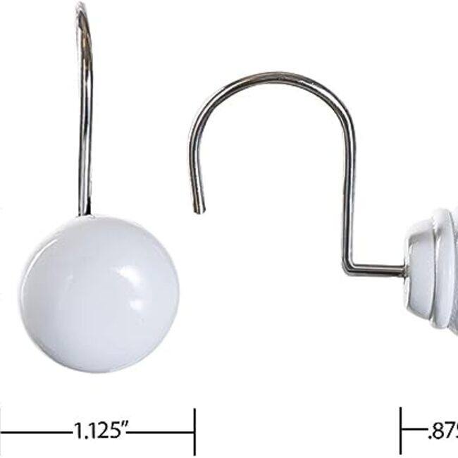 Creative Scents Shower Curtain Hooks - Set of 12
