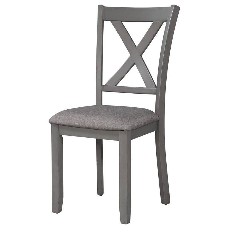 Traditional 6-Piece Wooden Dining Table Set with 4 Upholstered Chairs and Bench