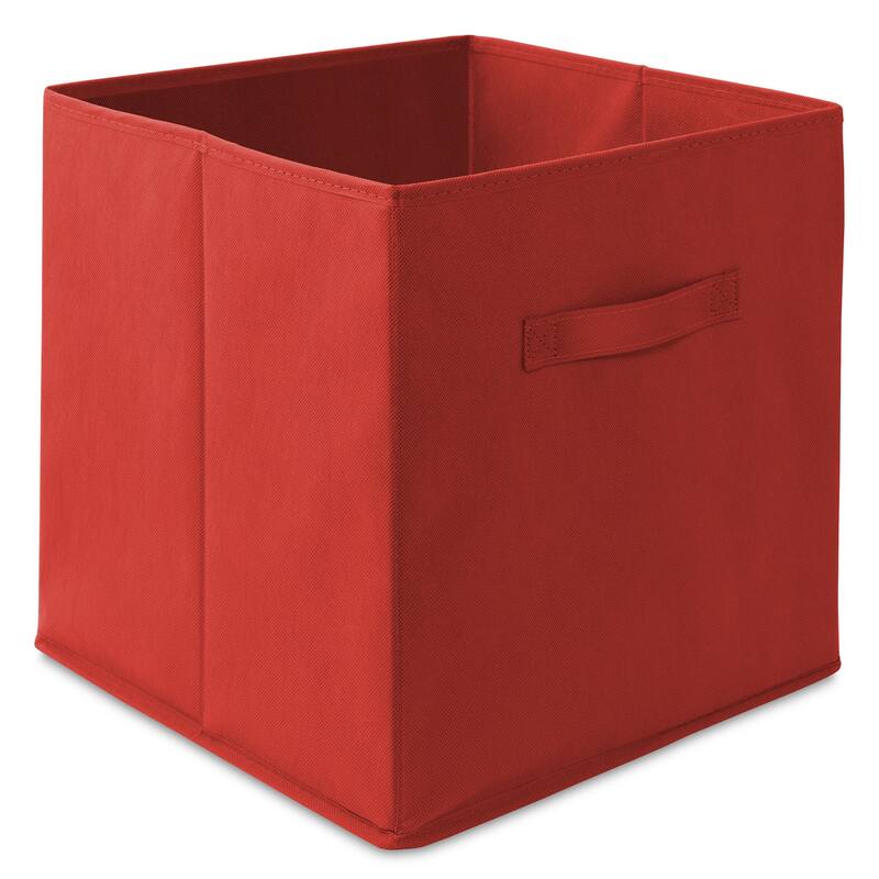 Set of 6 Collapsible Fabric Cubes 13in Storage Bins Red - 13" x 13" x 13"