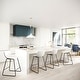 preview thumbnail 37 of 49, LUE BONA Modern Faux Leather Metal Frame Counter Height Bar Stools (Set of 4)