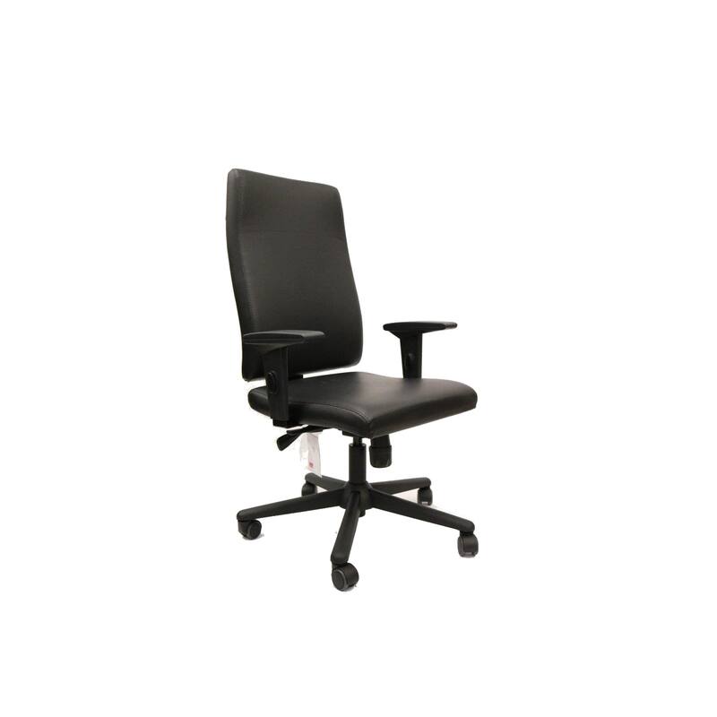 Soft Bonded Leather Office Chair - Ergonomic Executive Desk Chair with Adjustable Arms