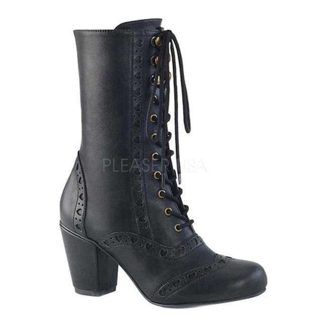 mid calf lace up heeled boots