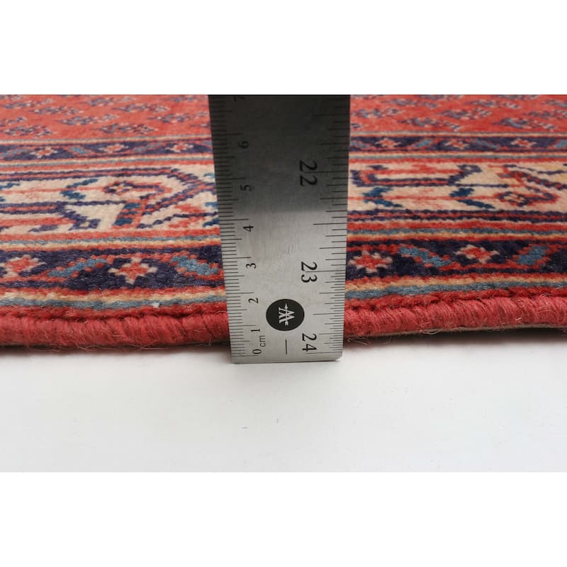 ECARPETGALLERY Hand-knotted Andelz Red Wool Rug - 3'4 x 9'5