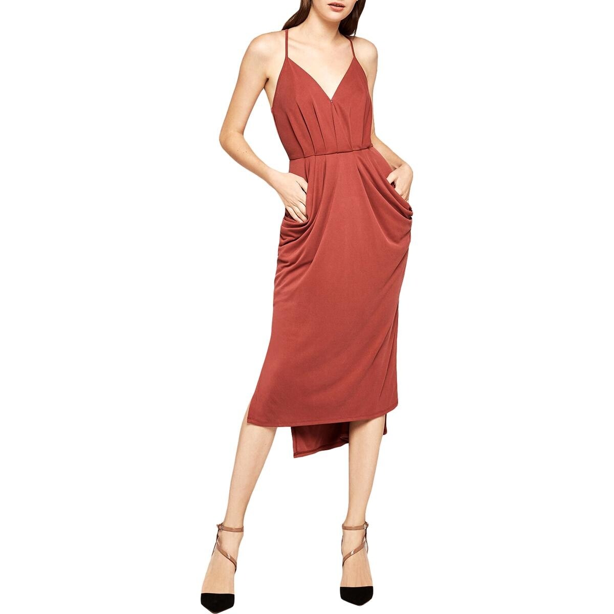 bcbgeneration surplice midi dress