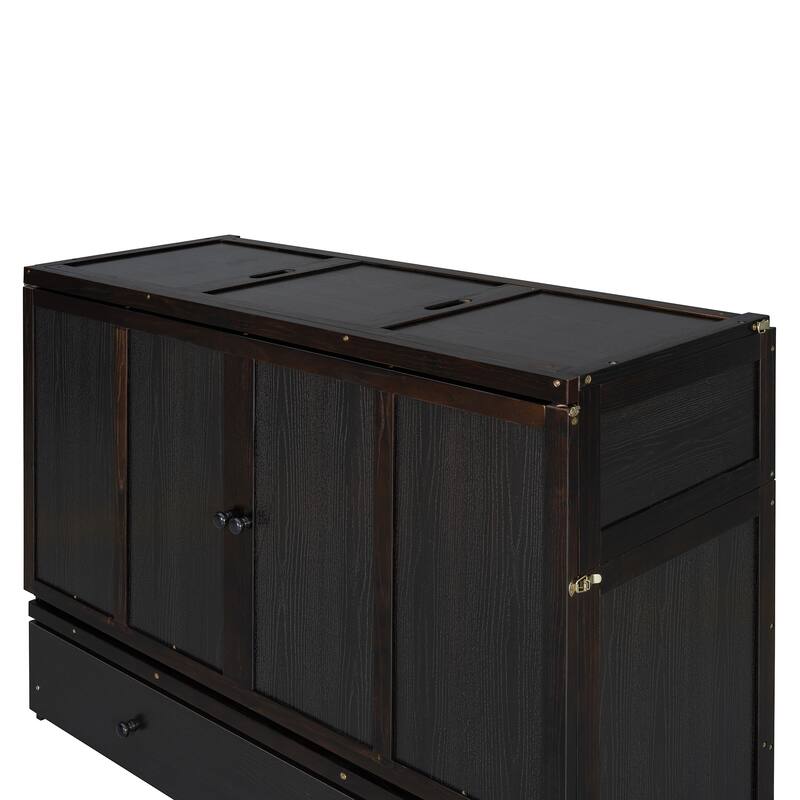 Murphy Bed Cabinet Wall Bed with Drawers and USB Port