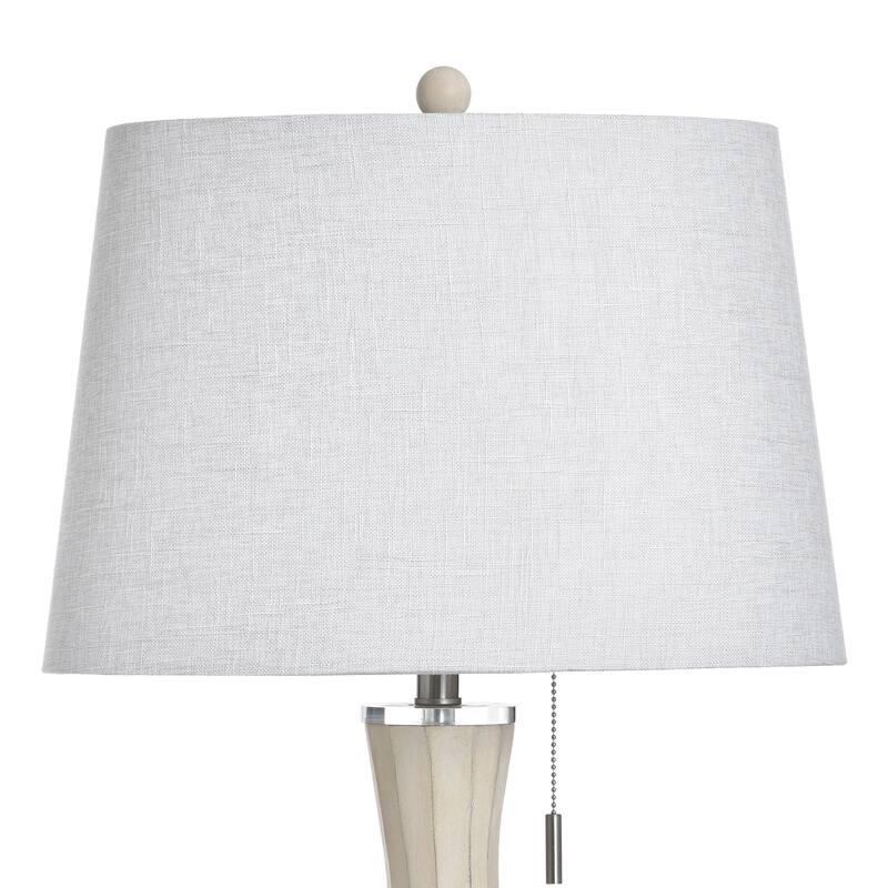 StyleCraft Poly Table Lamp - Buzet Ivory - White Shade