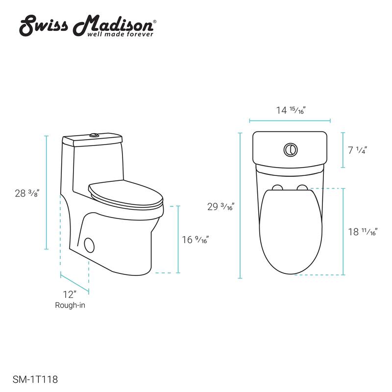 Virage One Piece Toilet Dual Flush 0.8/1.28 gpf