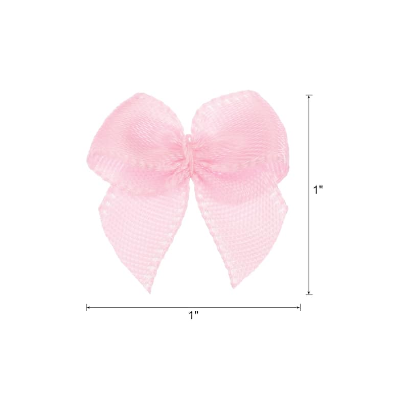 Mini Ribbon Bow 1" Mini Fabric Satin Ribbon Flower Bows