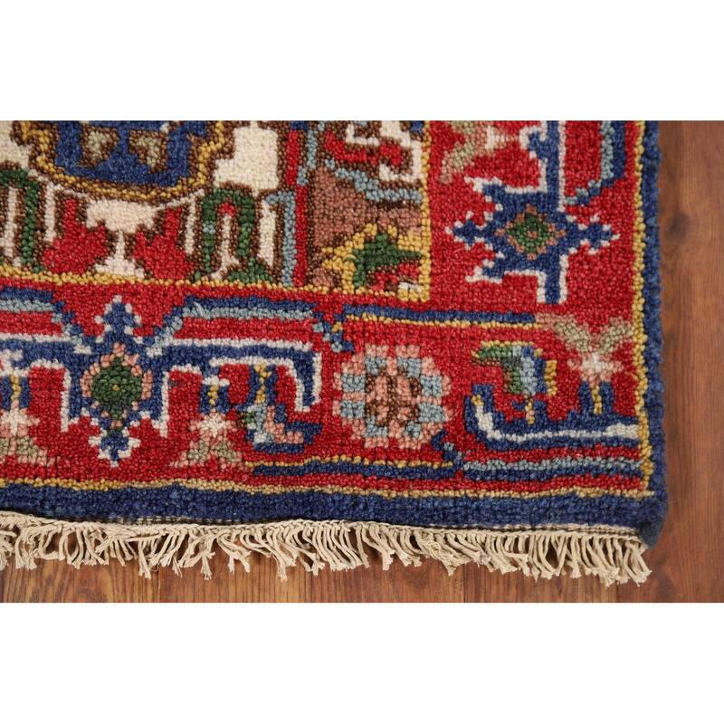 Blue Heriz Serapi Indian Accent Rug Handmade Wool Carpet - 2'0" x 3'0"
