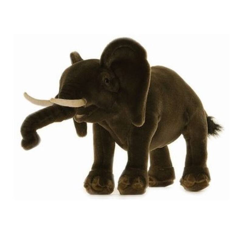 Set of 3 Handcrafted Plush Asian Elephant Stuffed Animals 12"