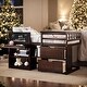 preview thumbnail 1 of 15, Stylish & Simple Twin Size Low Loft Bed with Rolling Desk, Shelf and Drawers, Solid Construction & Versatility galore, Espresso Espresso