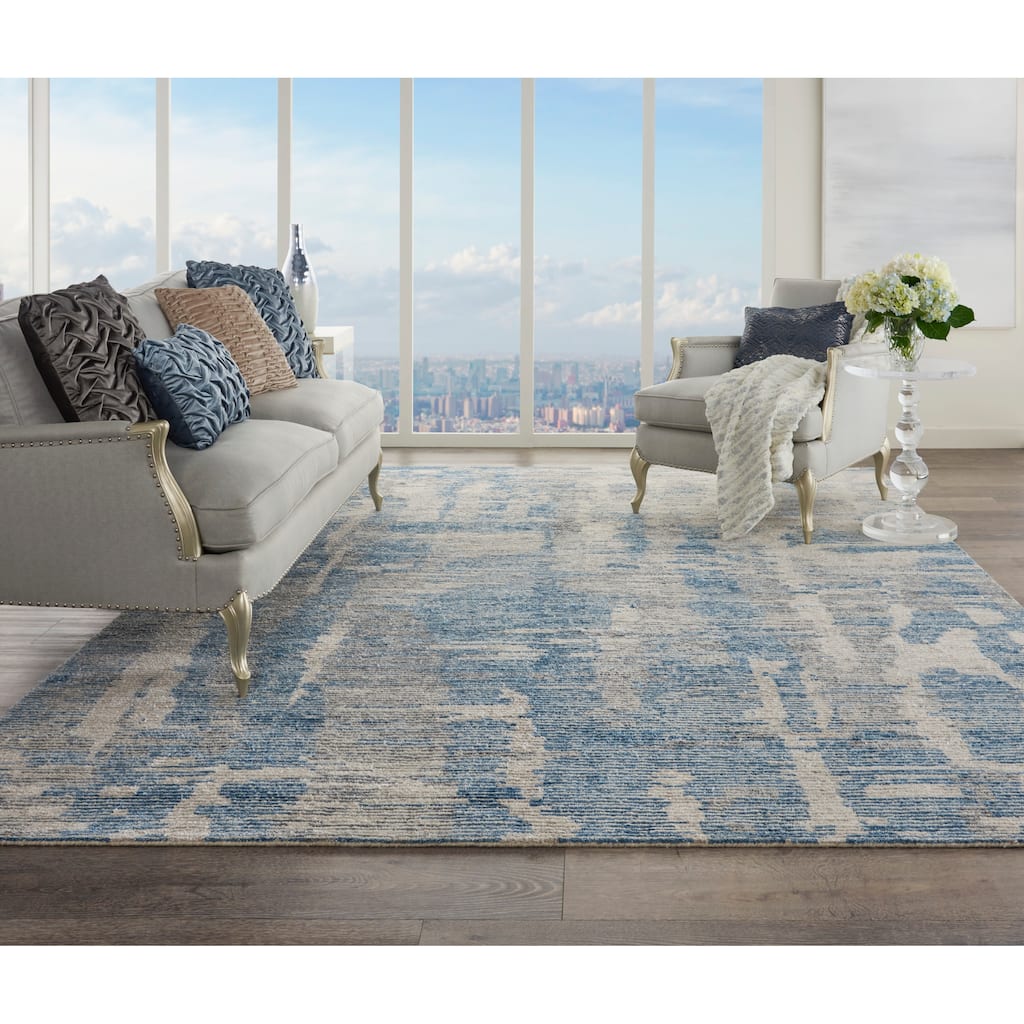 Nourison Ellora Contemporary Modern Abstract Linear Wool Area Rug