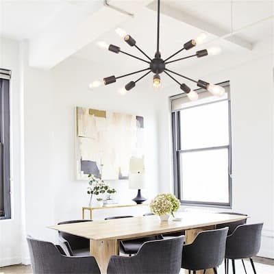 10-Light Mid-Century Sputnik Chandelier