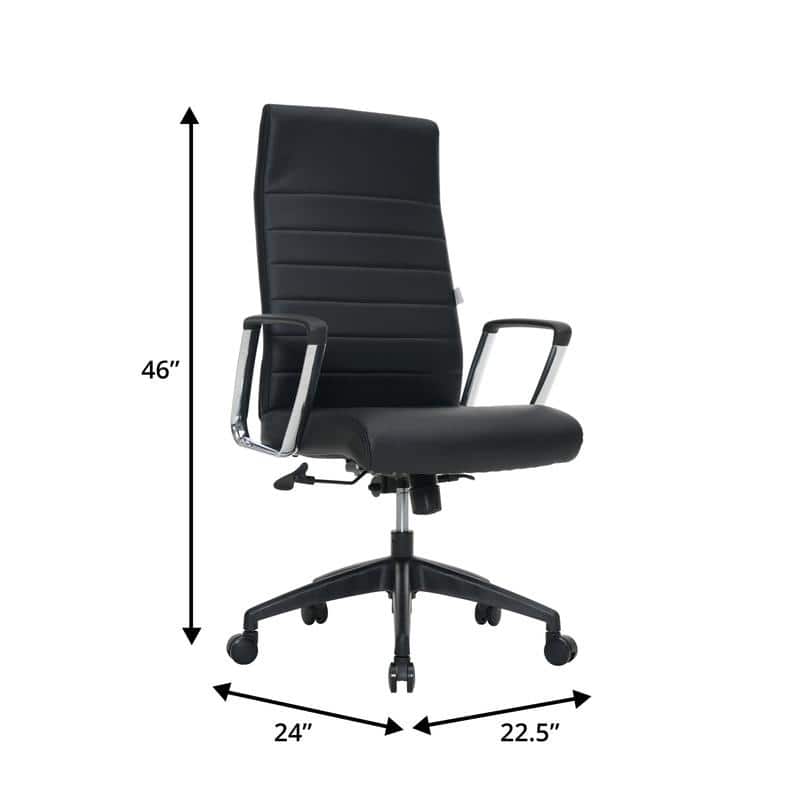 Hilton Modern High Back Ergonomic Leather Office Chair with Adjustable Height, Swivel, and Tilt for Conference or Executive Desk