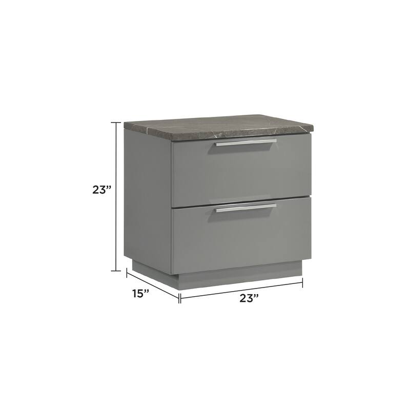 Elara King / Queen 4PC / 5PC Bedroom Set Gray