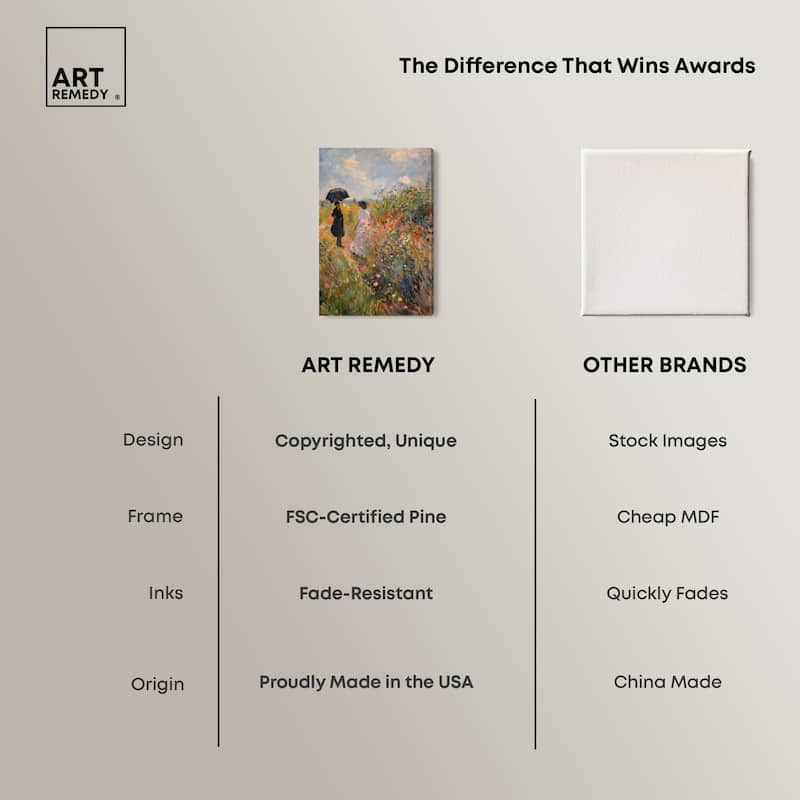 Art Remedy A Stroll Through The Flowers Gallery Wrapped Impressionism 1 Piece Canvas Wall Art