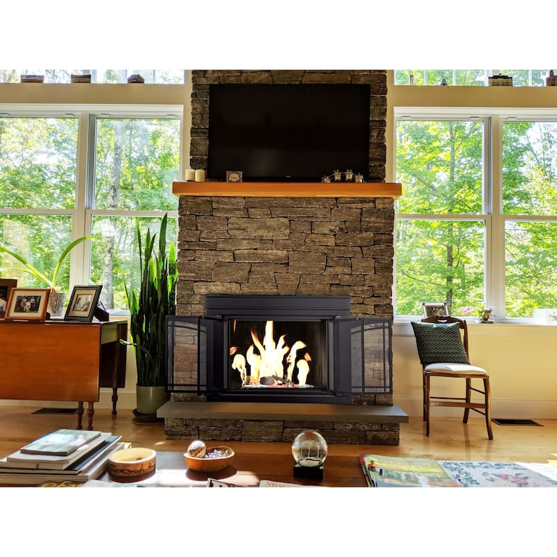 Pleasant Hearth Fenwick Fireplace Glass Door