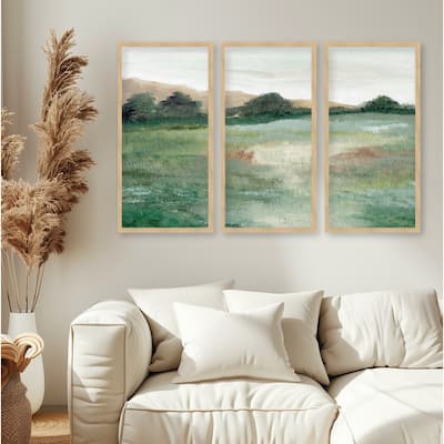 "Countryside" Set of Three Framed Textured Wall Art