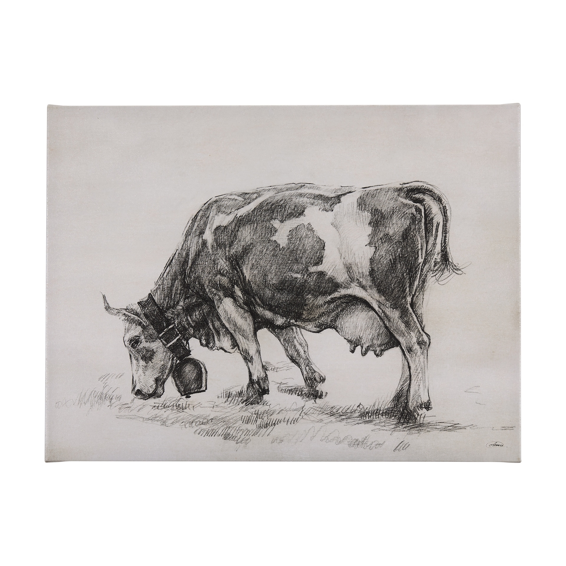Mercana Old West Collection IV (Cow Sketch) (40 x 30) Canvas Art Print