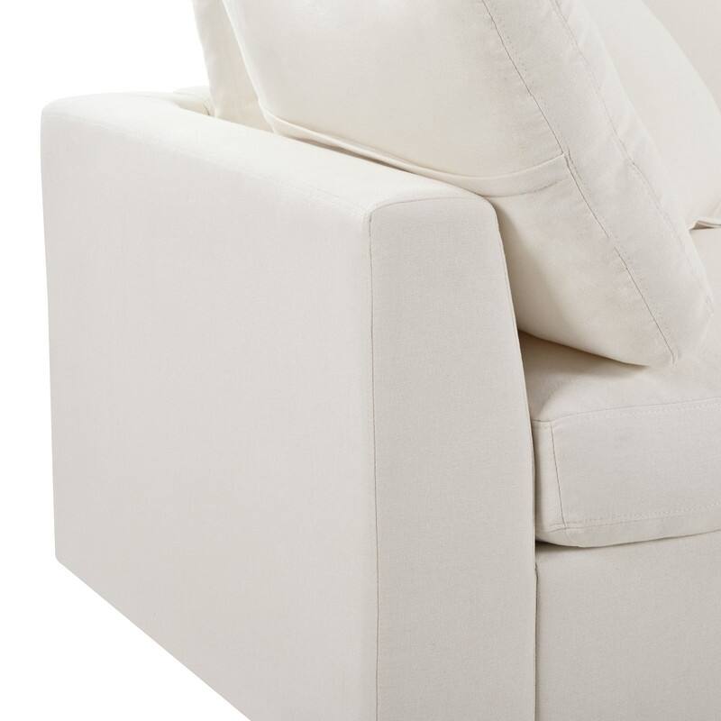 U-Shaped 6-Piece Sectional Sofa with Movable Ottomans Modular Design Soft Chenille Fabric for Versatile Seating