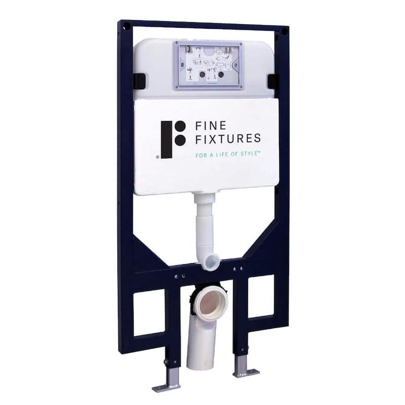 Fine Fixtures Wall Hung Toilet Concealed Tank Carrier - Universal In-Wall Tank - 1.6 GPF. - 4"