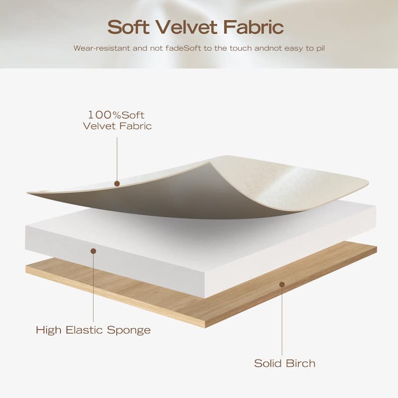 Velvet Bedroom Bench Pink/ Beige/ Blue/ Gray Upholstered Bench with Button-Tufted 60.2".