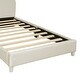 preview thumbnail 23 of 30, Velvet Upholstered Bear Ear Platform Bed, Eye-catching Design, Sturdy Frame