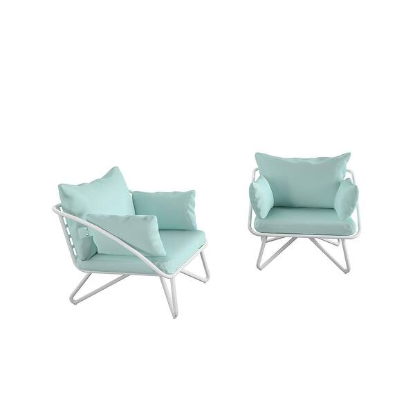 Novogratz Poolside Gossip Collection Teddi Outdoor Lounge Chairs 2 Piece On Sale Overstock 27326591