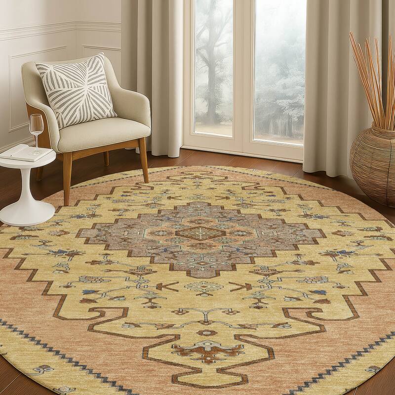 Machine Washable Indoor/ Outdoor Global Marrakesh Chantille Rug
