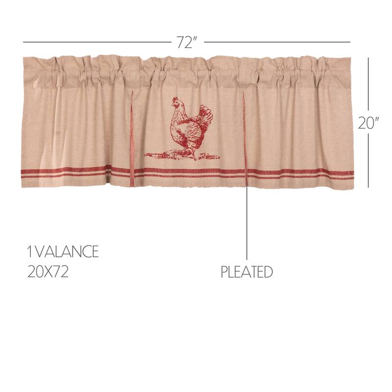 Red Primitive Curtains Heritage Farms Swag Pair Cotton Plaid - Swag 36x36x16 - Raven Black - Swag 36x36x16