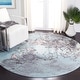 preview thumbnail 11 of 41, SAFAVIEH Glacier Stephaine Modern Abstract Rug 3' Round - Blue/Pink