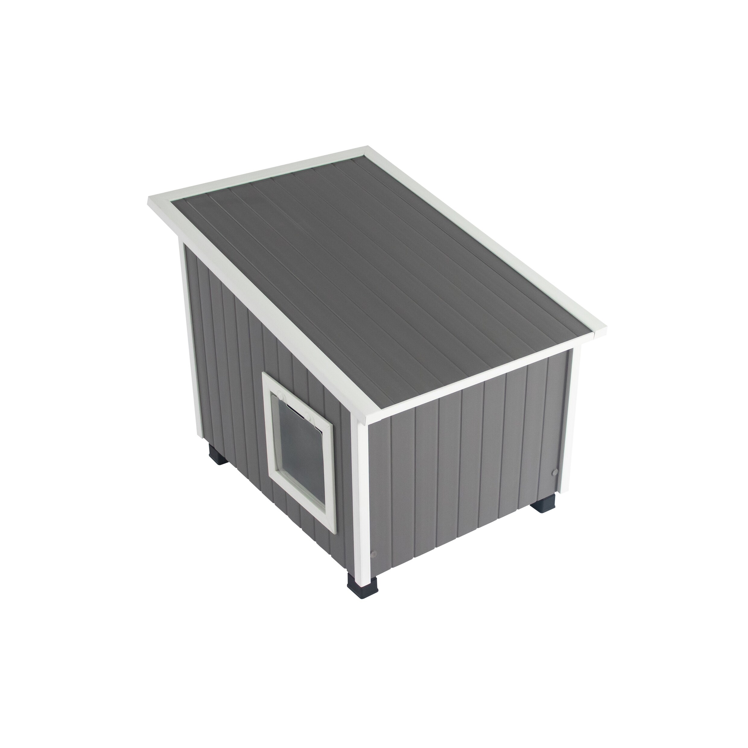 Ecoflex rustic lodge dog kennel grey sale
